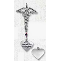 "Never Drive Faster..." Medical Symbol & Heart Car Charm